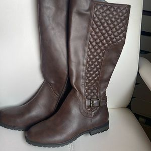 Lane Bryant quilted riding boots NEW never worn
